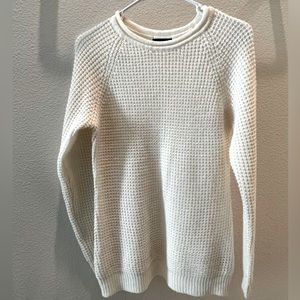 Cream waffle knit sweater